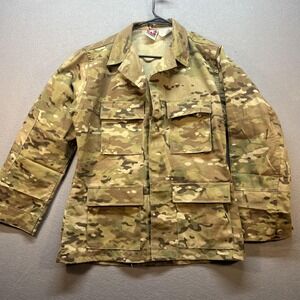 Propper Combat Coat Jacket Mens Medium Camo Button Military Multicam BDU Field